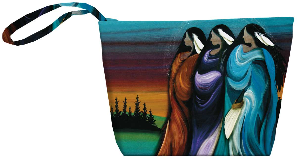 Indigenous Art Small Tote - Three Sisters