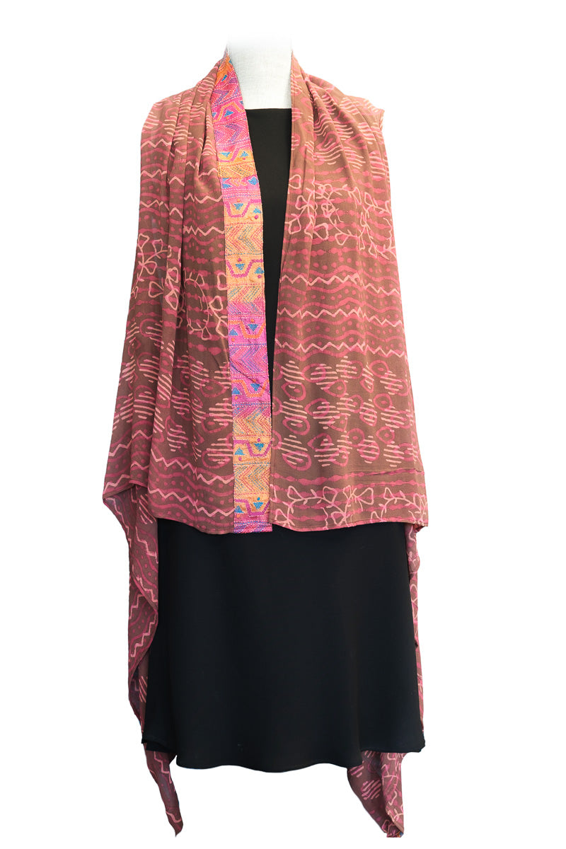 Pure Silk Kimono-Sleeved Vest