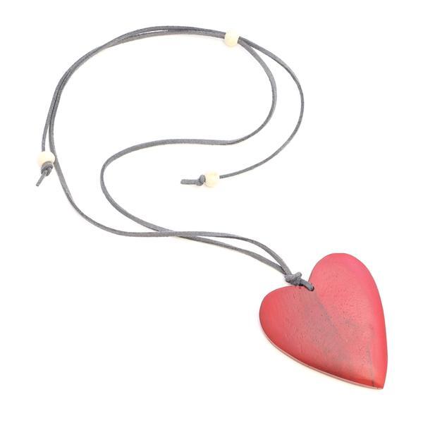 Simple Wooden Heart Necklace