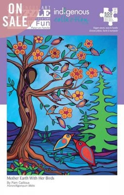 Indigenous Arts Puzzles 500 pieces - Mother Earth With Her Birds