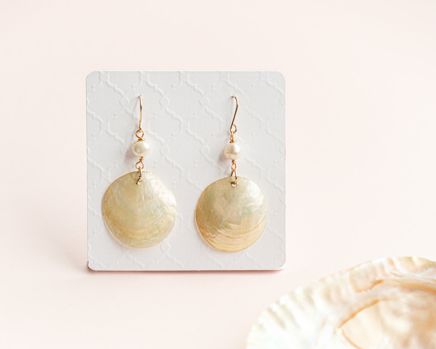 Shell and Pearl earrings