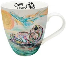 Indigenous Art 18 oz Mug - Otter Family