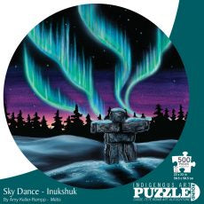 Indigenous Art Puzzles 500 Round - Sky Dance