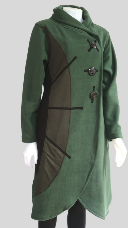 Long Fleece Jacket, Green