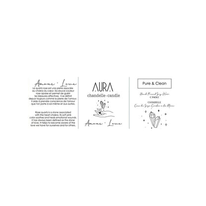 Aura Scented Candle with Chakra Stones - Love