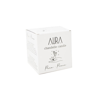 Aura Scented Candle with Chakra Stones - Love