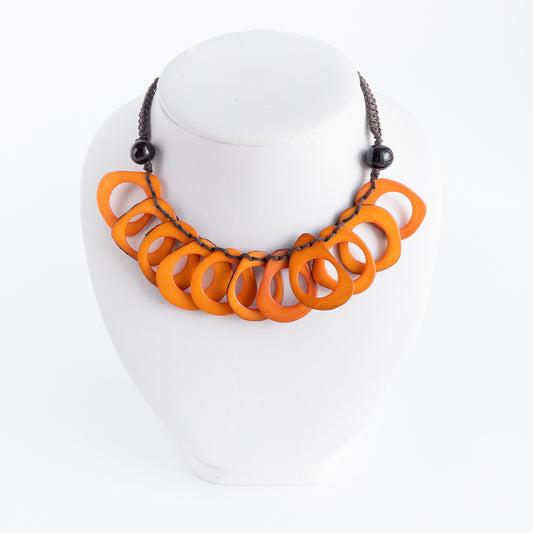 Tagua Hollow Slice Necklace