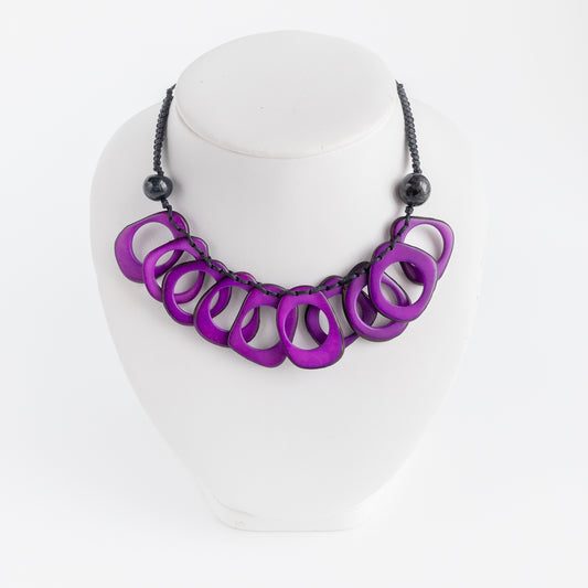 Tagua Hollow Slice Necklace