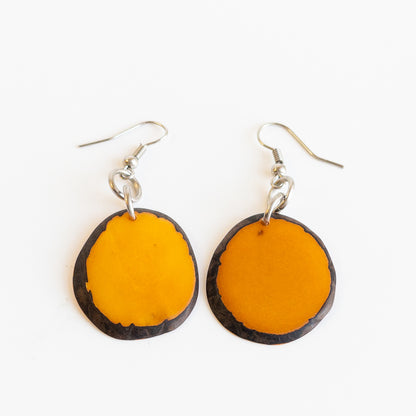 Tagua Solid Slice Earrings