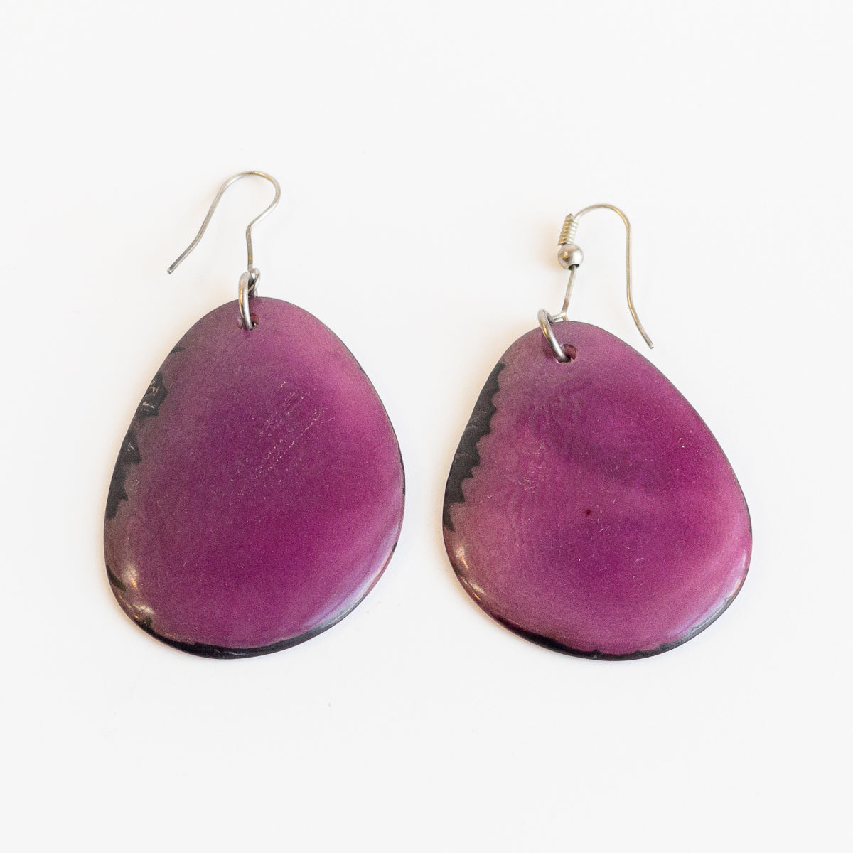 Tagua Solid Slice Earrings