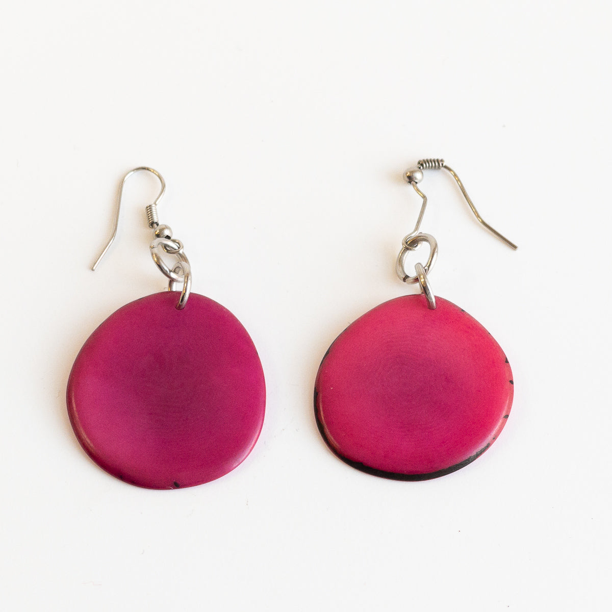 Tagua Solid Slice Earrings