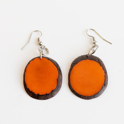 Tagua Solid Slice Earrings