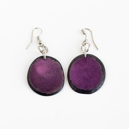 Tagua Solid Slice Earrings