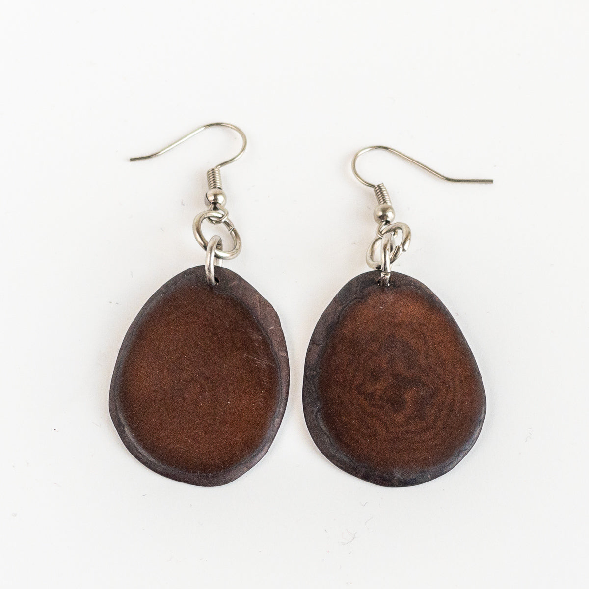 Tagua Solid Slice Earrings