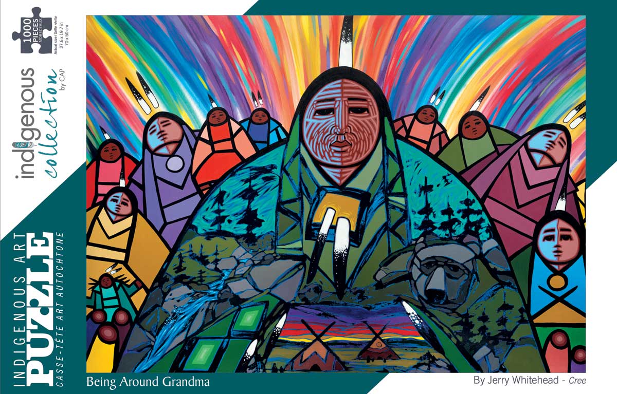 Indigenous Arts Puzzle 1000 pieces - Being Around Grandma