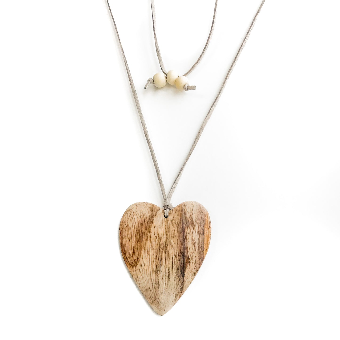 Simple Wooden Heart Necklace