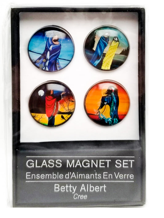 Indigenous Art Glass Magnet Set - Betty Albert
