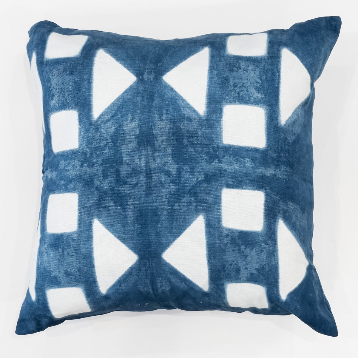 Cushion Cover - Blue with White Shapes