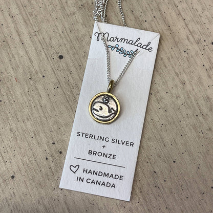 Silver & Bronze Charms with Chain