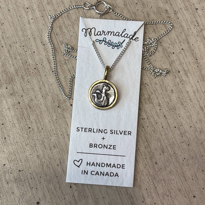 Silver & Bronze Charms with Chain