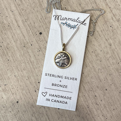 Silver & Bronze Charms with Chain