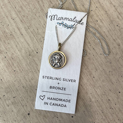 Silver & Bronze Charms with Chain