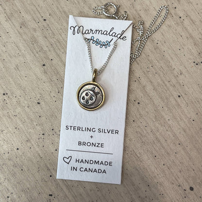 Silver & Bronze Charms with Chain