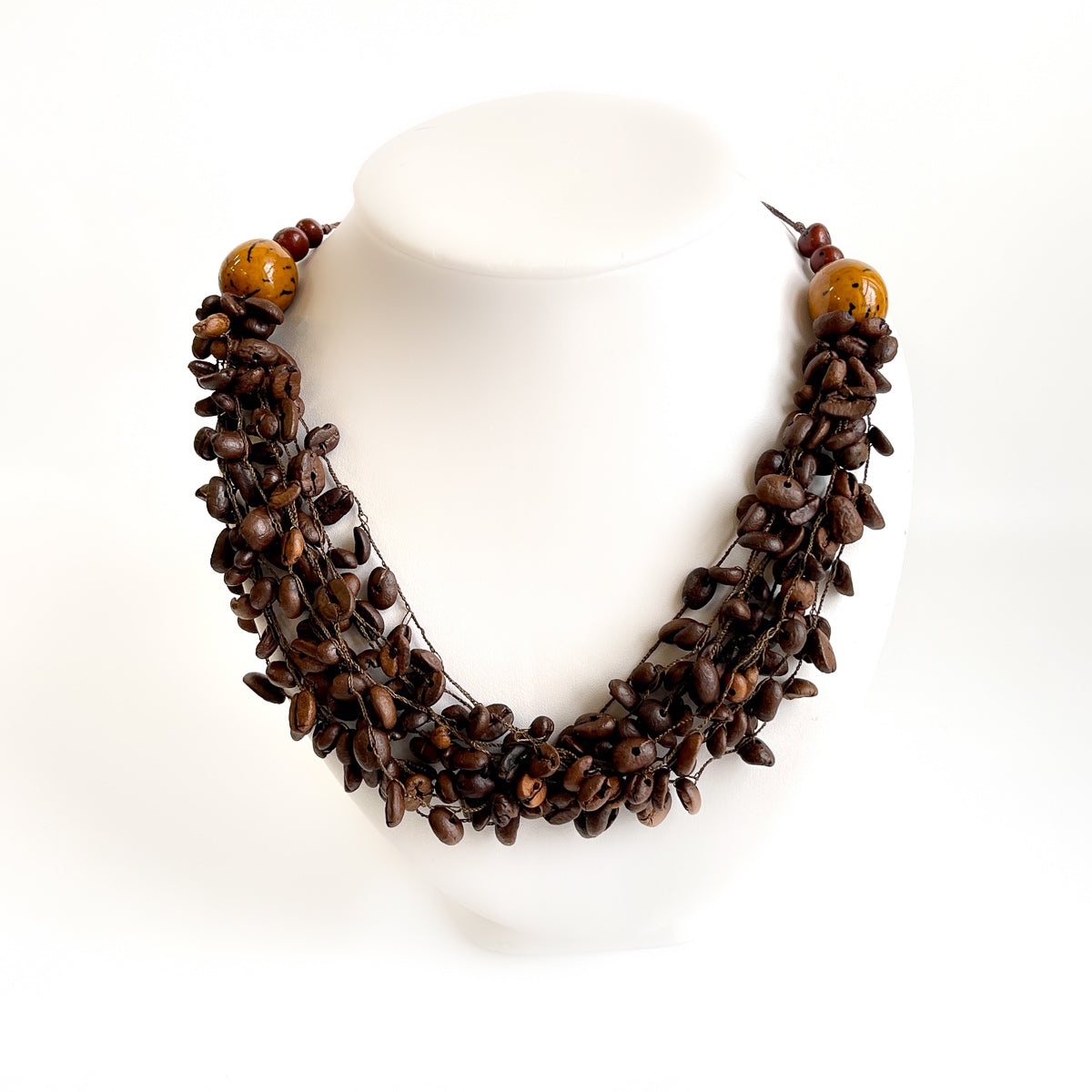 Coffee Bean and Bombona Necklace