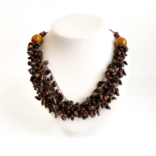 Coffee Bean and Bombona Necklace