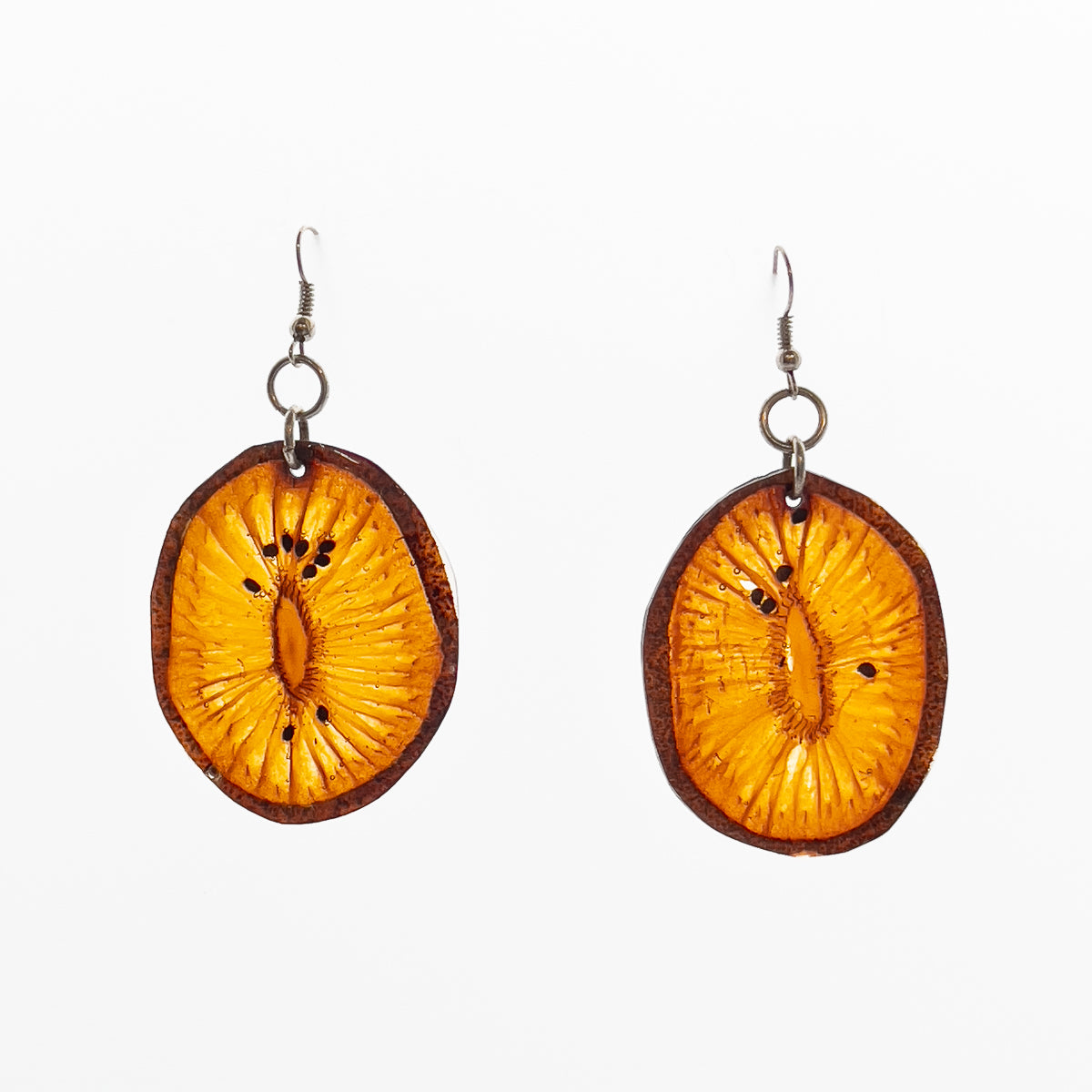 Fruit Slice Earrings - Kiwi