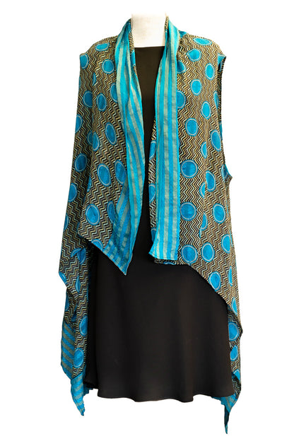 Pure Silk Kimono-Sleeved Vest