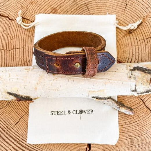 Steel & Clover - Rycroft Leather Cuff Brown