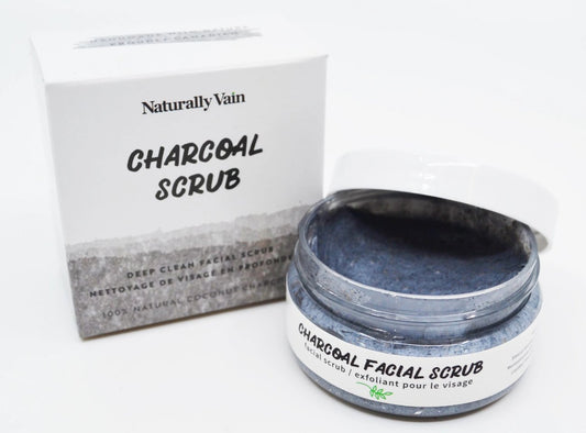 Naturally Vain Facial Scrub - Charcoal