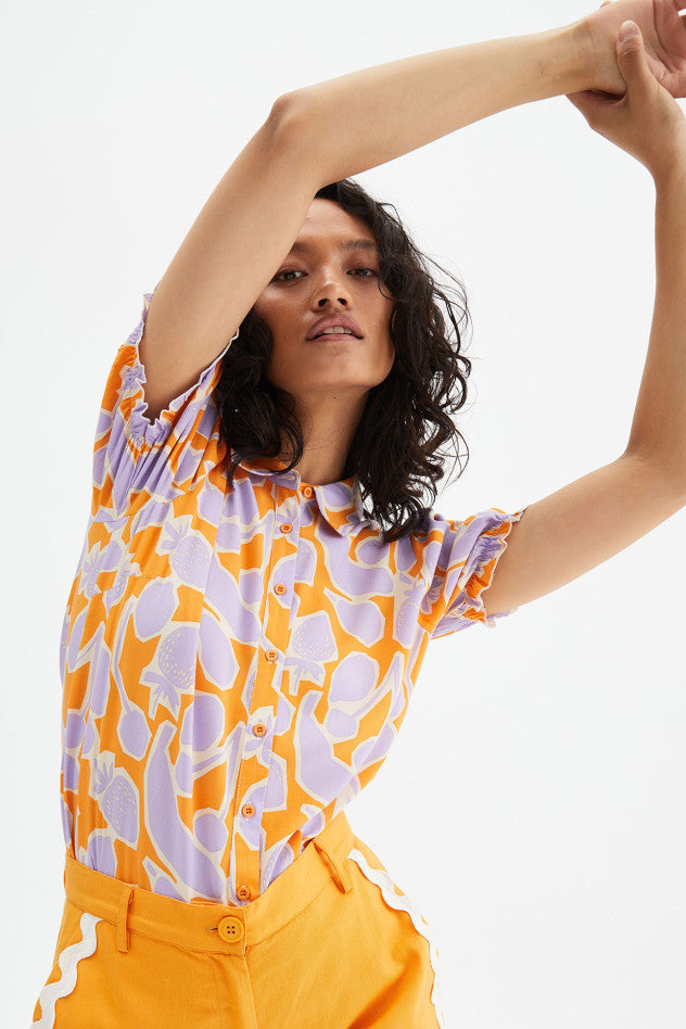 Fruit print short-sleeve shirt