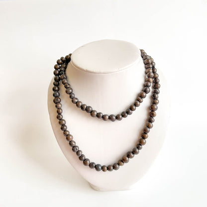Acai Bead Necklace - Long Single Strand