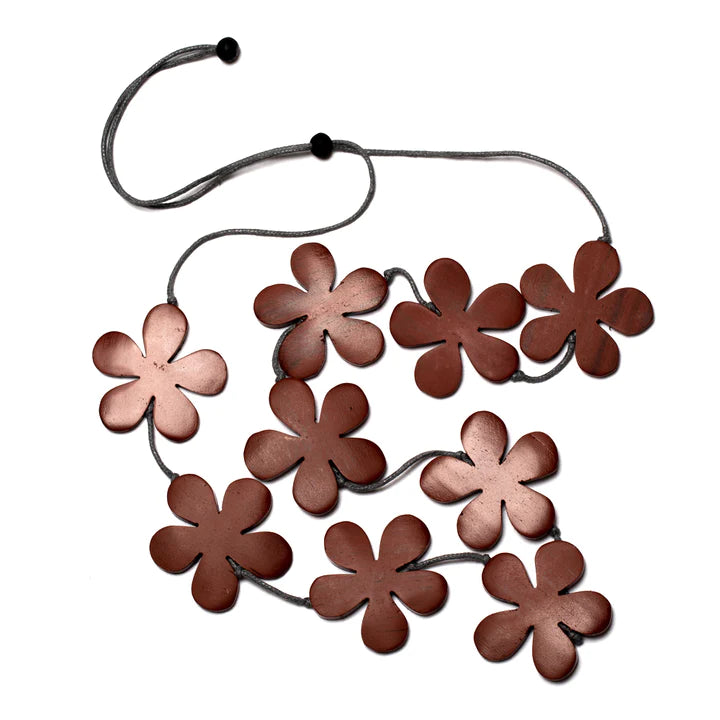 Wooden Flower Necklace