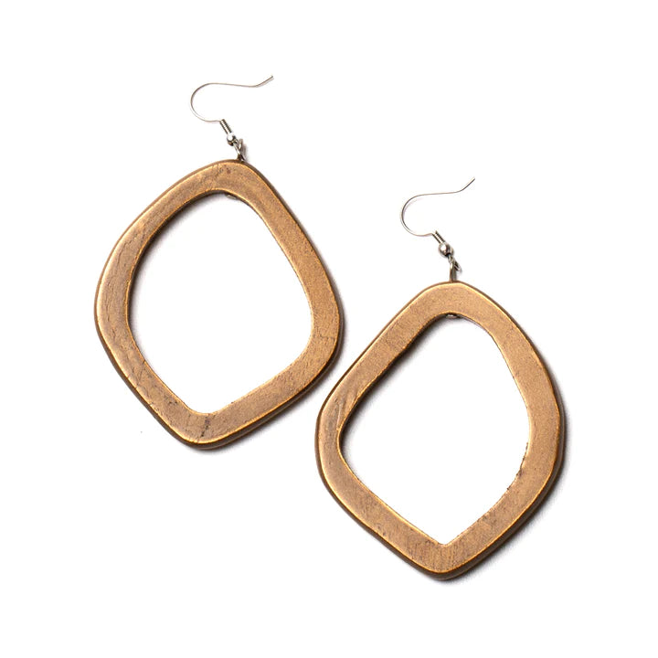 Wooden Ring Teak Earring