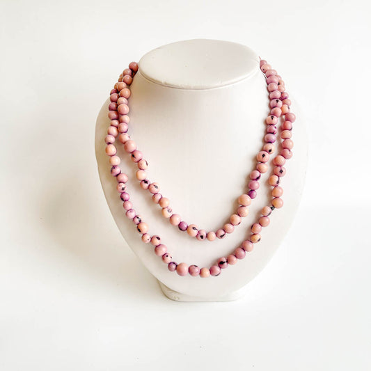 Acai Bead Necklace - Long Single Strand