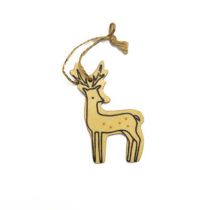 Wooden Christmas ornaments or gift tags
