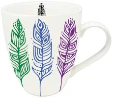 Indigenous Art 18 oz Mug - Pride Feathers
