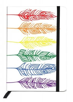 Hardcover Journal - Pride feathers