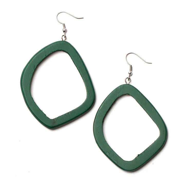 Wooden Ring Teak Earring