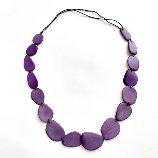 Tagua  Slice Long Necklace