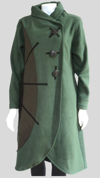 Long Fleece Jacket, Green