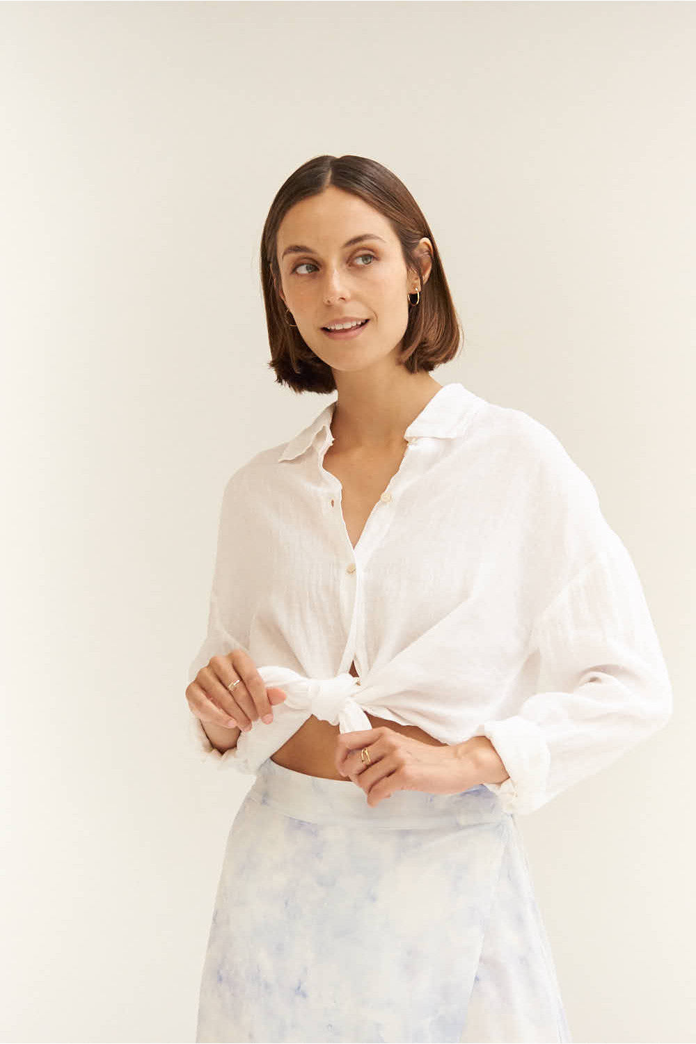 Oversize Linen Shirt - Calcinu