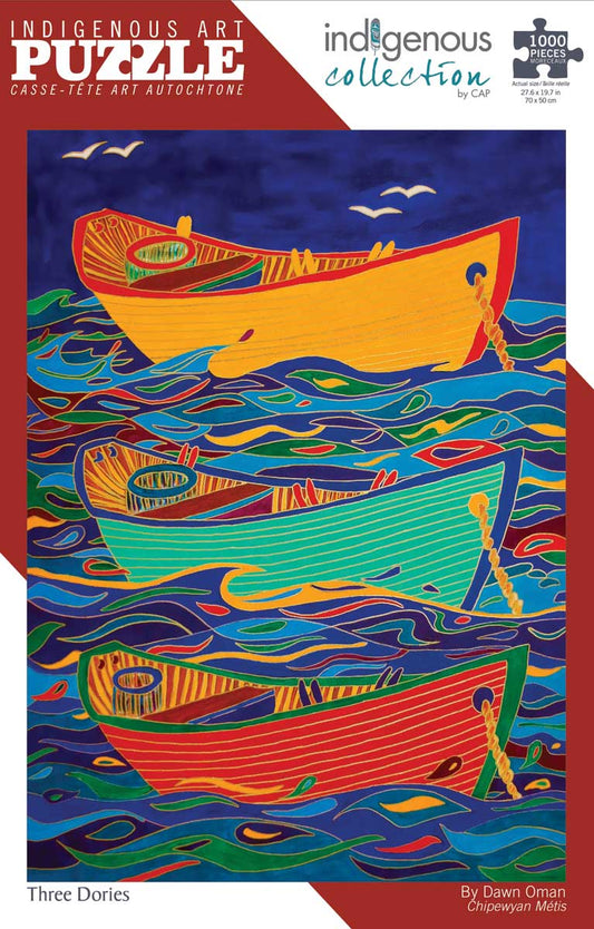 Indigenous Arts Puzzle 1000 pieces - Three Dories